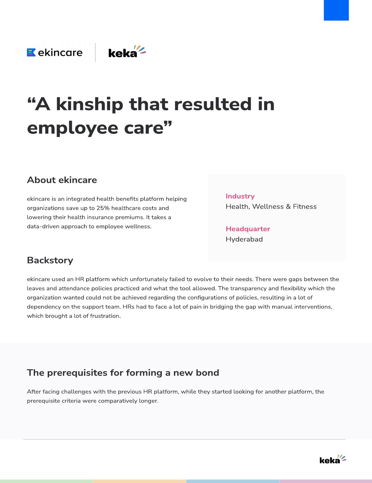 A kinship that resulted in employee care