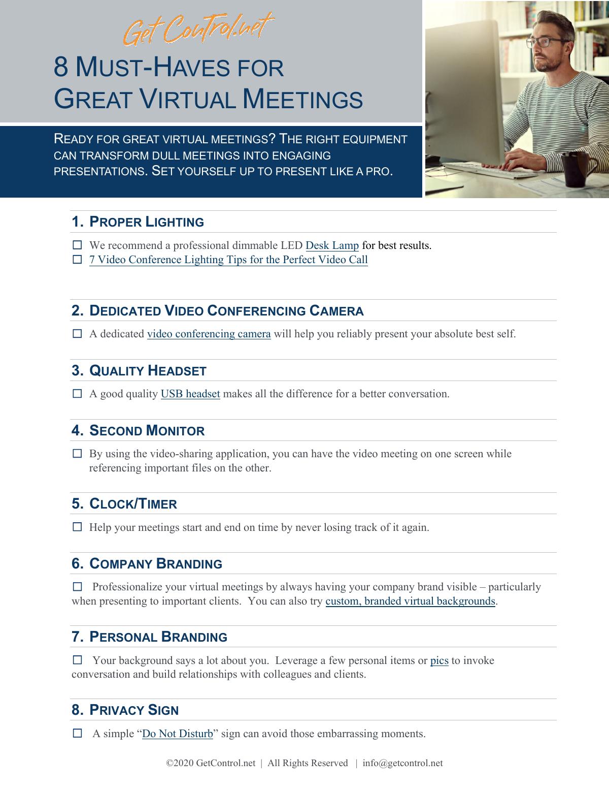 8 Must-Have Tech Items for Great Virtual Meetings